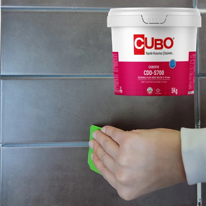 Cubofıx Silikonlu Derz Antrasit 5 Kg CDD-S700-1. Kalite-Kendi ambalajında-Kolay Uygulanır Temizlenir