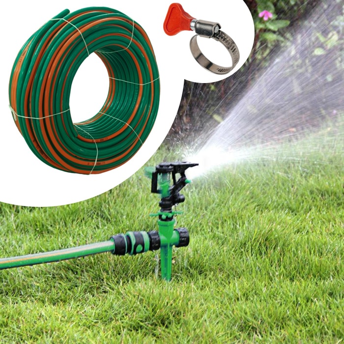 1. Kalite Garden Örgülü 1/2 Bahçe Hortumu 40 Metre-3 Katlı-Basınca dayanıklı-Tabancalara uyumlu