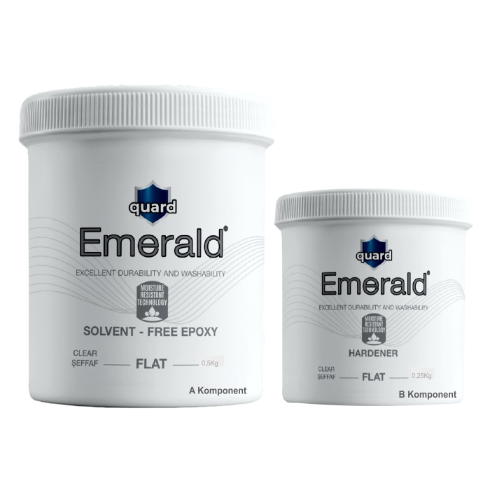 Solventsiz Epoksi/Sıvı Cam 0.50Kg+0.25Kg Şeffaf-Parlak-Dekoratif Amaçlı-Su Yalıtımı-Kimyasala Dayanr