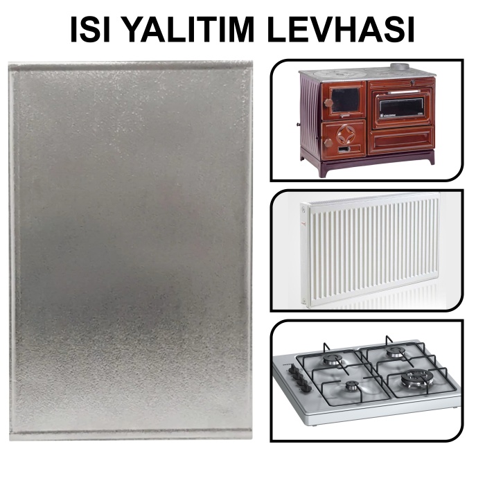 Isı kes Isı Yalıtım Levhası 80cmx100cm-Soba-petek-fırın arkasına-Sıcaklığın geçişini engeller