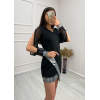 Kadın Asimetrik Kesim Pul Payet Janes Krep Kumaş Elbise