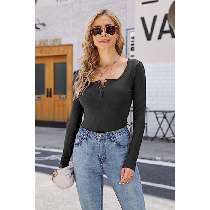  Siyah Uzun Kollu Trend Bluz BN6576S