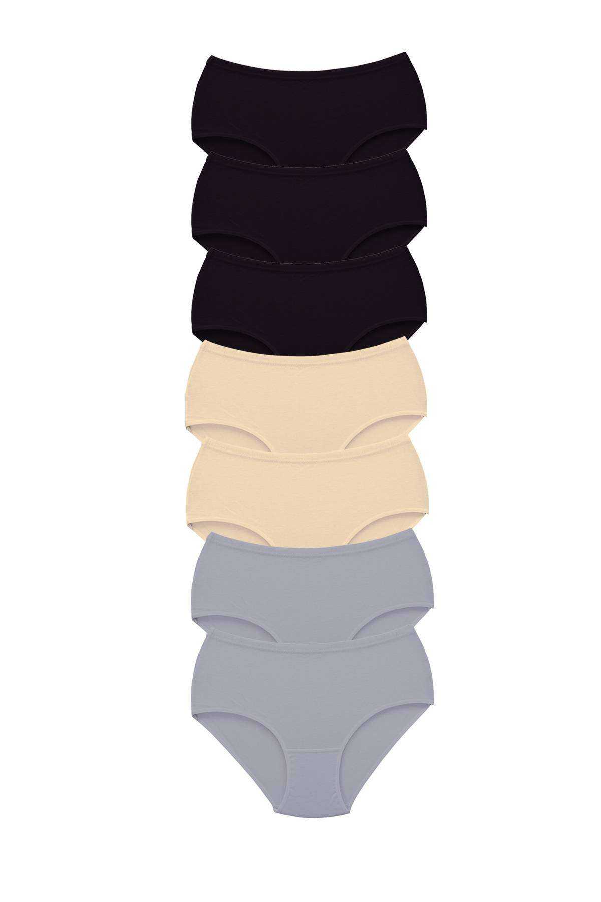 7 Adet Tutku Kadın Yüksek Bel Bato Kalın Lastik Külot