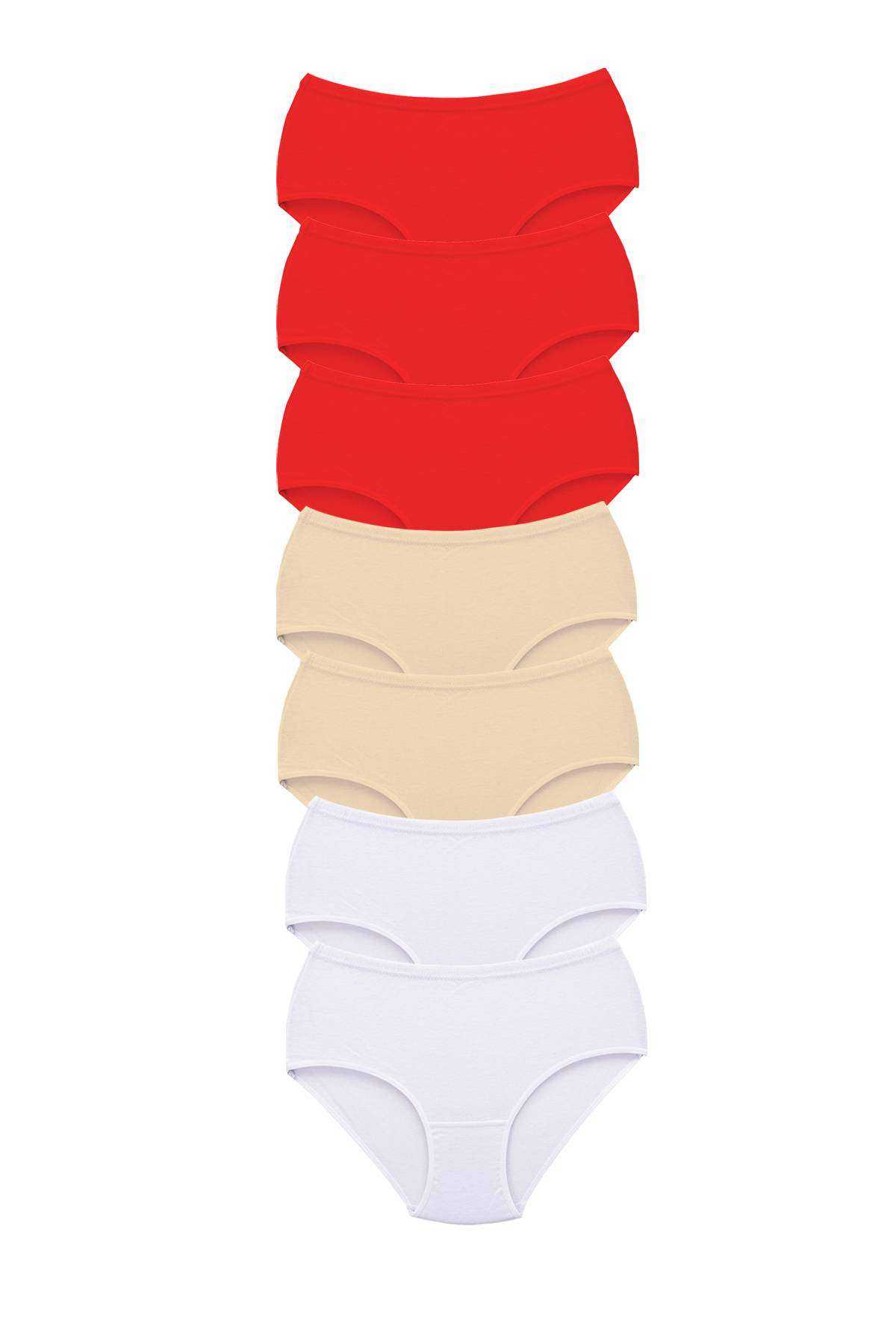 7 Adet Tutku Kadın Yüksek Bel Bato Kalın Lastik Külot