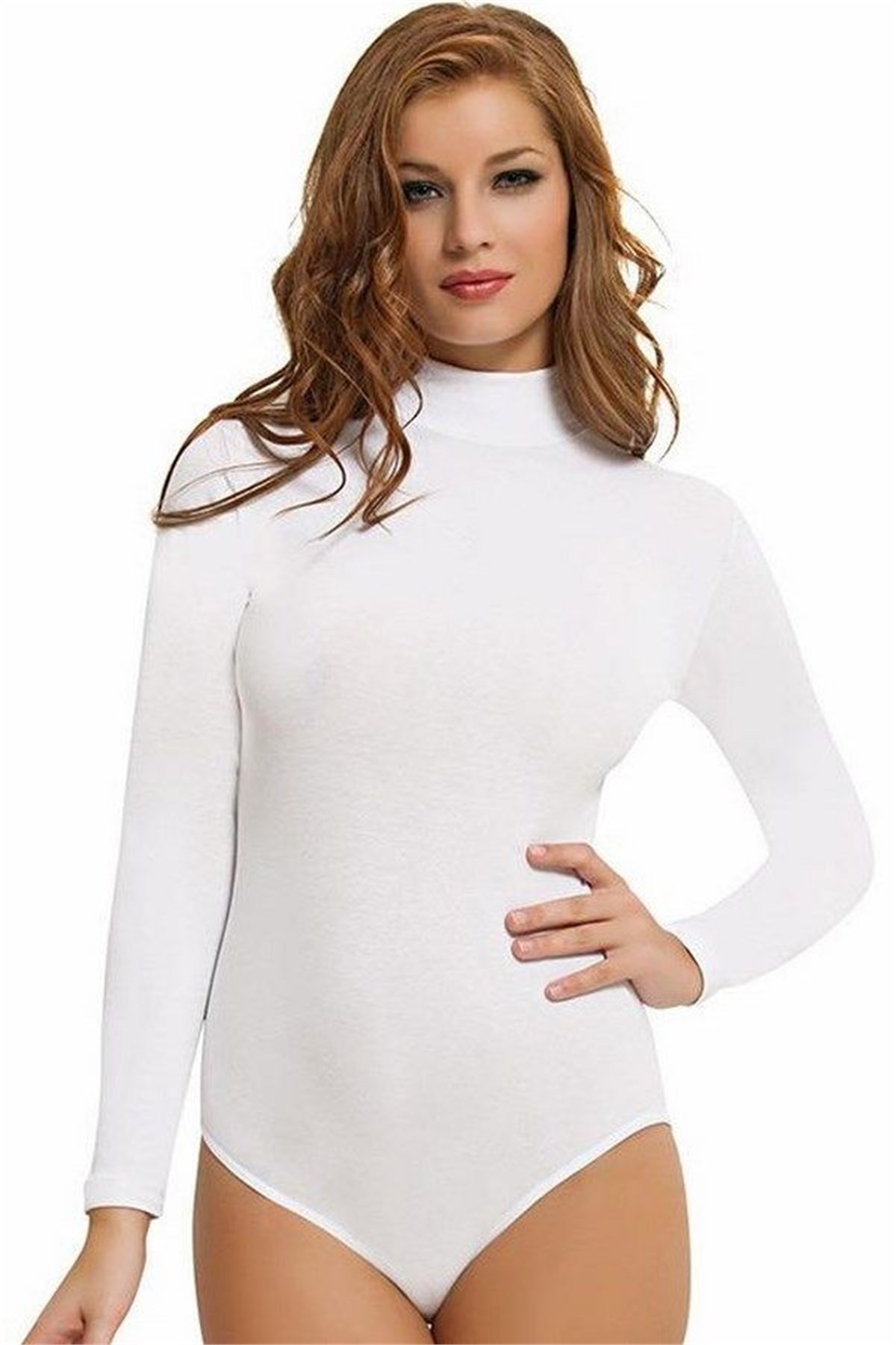 2960 Uzun Kollu Boğazlı Çıtçıtlı Body