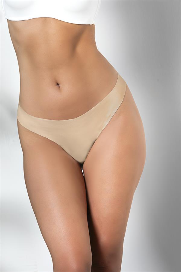 3'Lü Paket Dikişsiz, İz Yapmaz, Lazer Kesim, String Külot Cappucino (Brf21262)