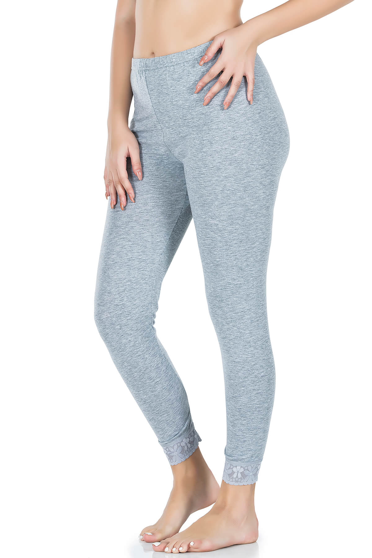 Paçası Dantelli Kadın Tayt 422 görsel 1