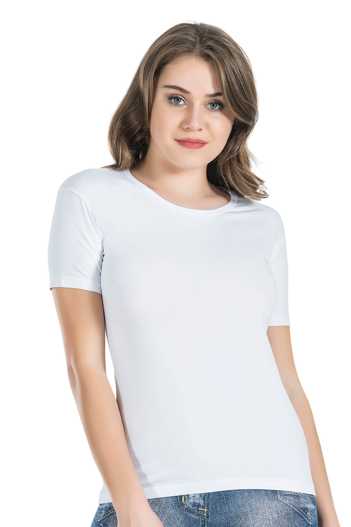 Yarım Kol Bisiklet Yaka Kadın Tişört 228 görsel 1