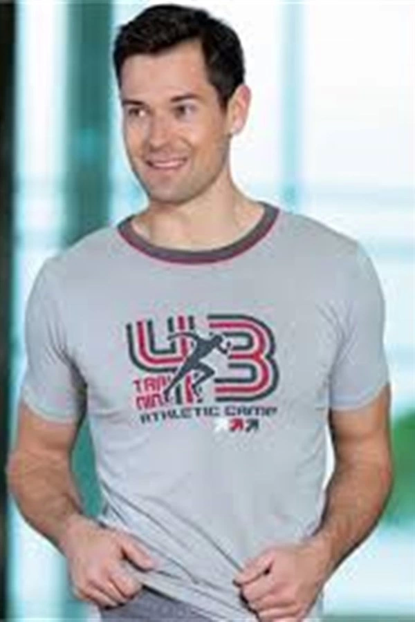 Erkek  43 Baskılı T-Shirt 1038