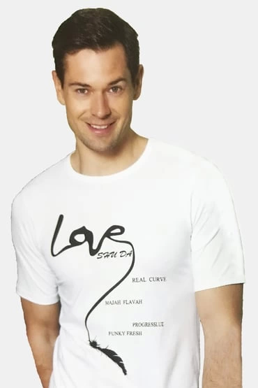 Erkek  Love Baskılı T Shirt 1037