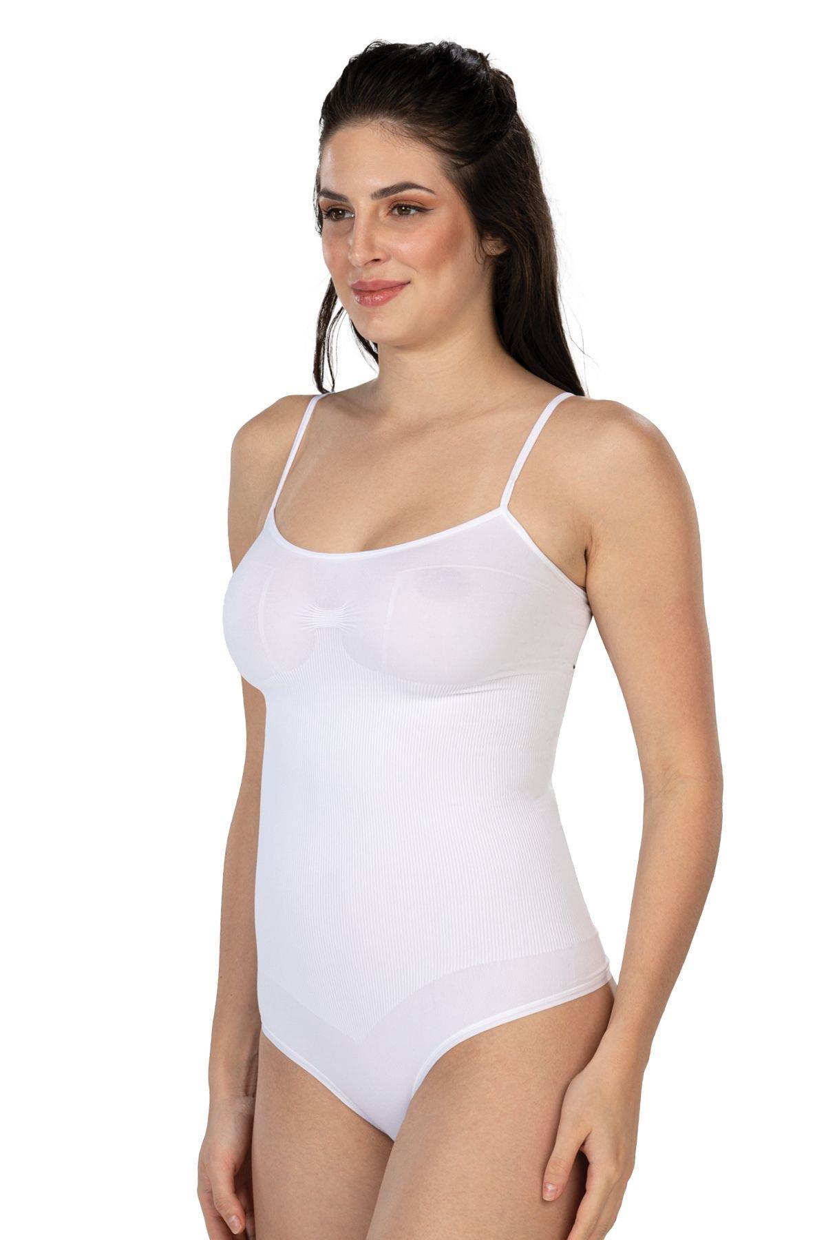 Beyaz Mı 1927 İp Askıllı Ripli String Body