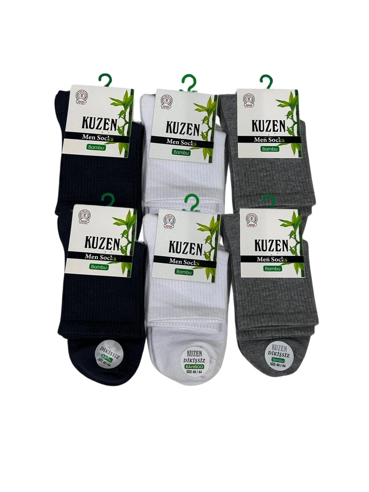 Kuzen Dikişsiz Yarım Konç Bambu Erkek Çorap 12 Adet görsel 1