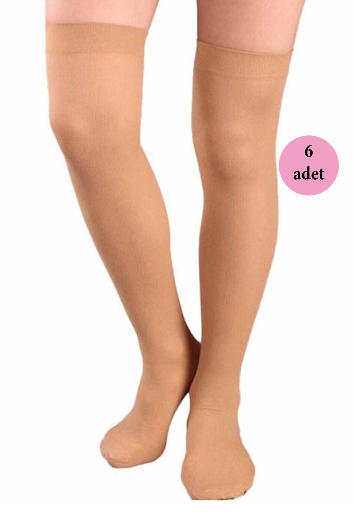 6 Adet Mus Kaçmaz Lastikli Çorap 70 Denye 38 Bronz - 1