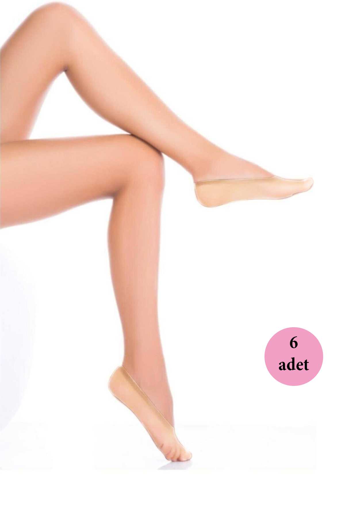 6 Adet Microfiber Suba Kadın Babet Çorap Sahra 51 görsel 1