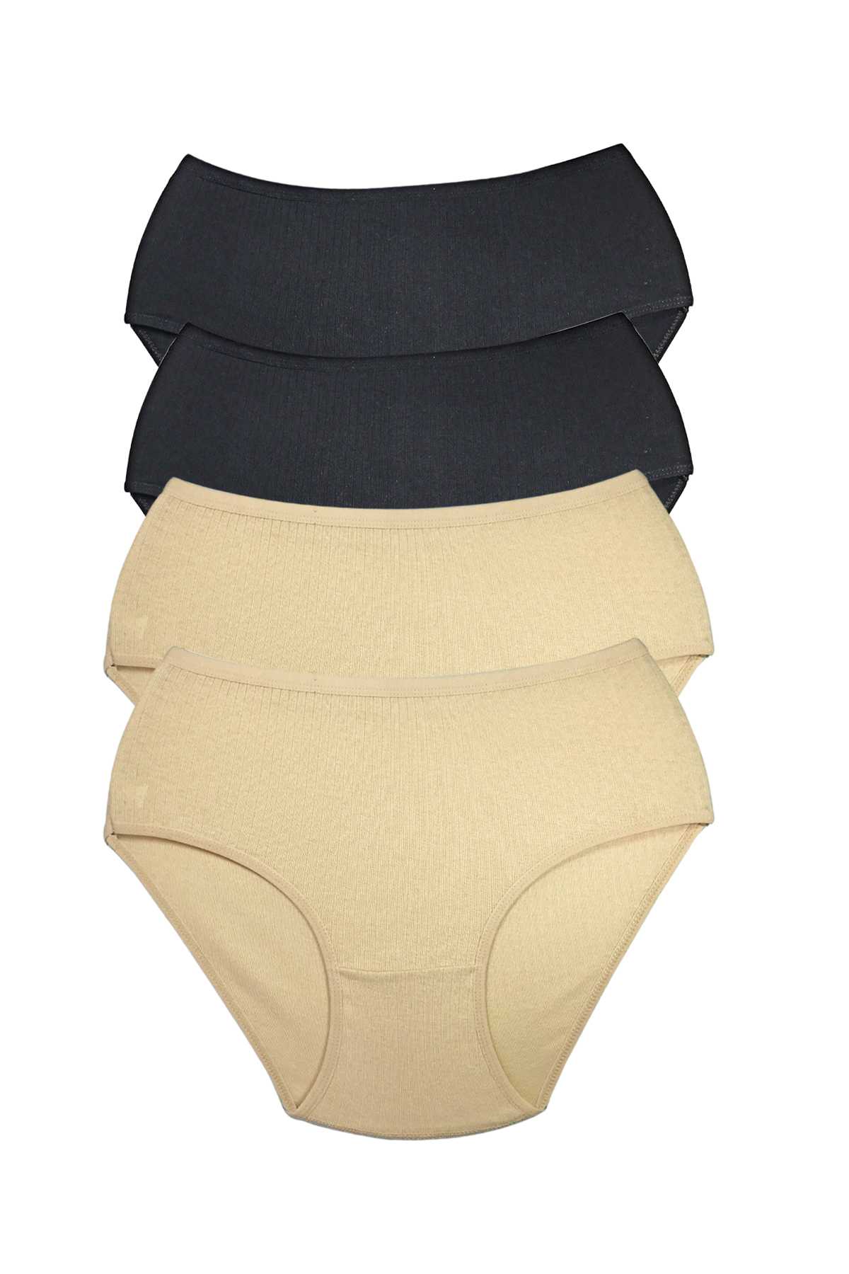 4 Adet Kadın Yüksek Bel Ribana Bato Külot görsel 1