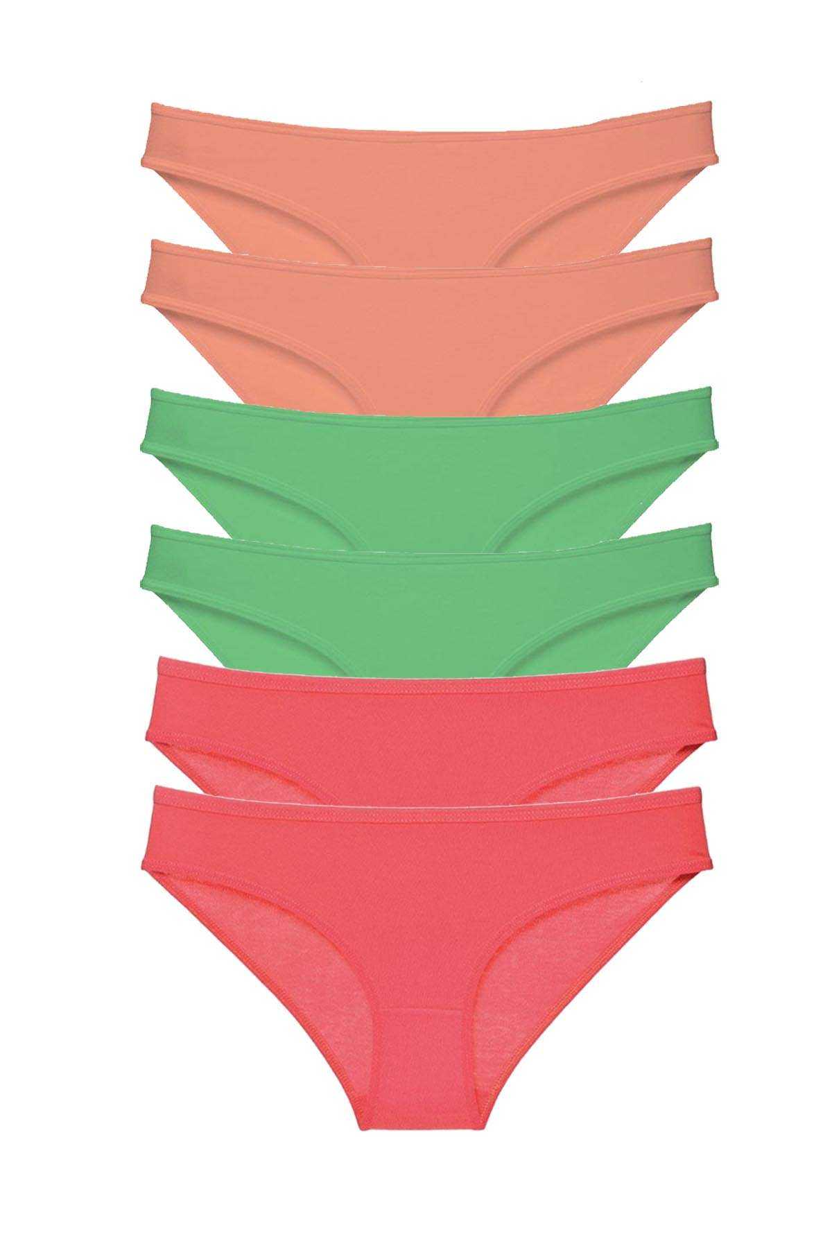 6 Adet Süper Eko Set Likralı Kadın Slip Külot 549 görsel 1