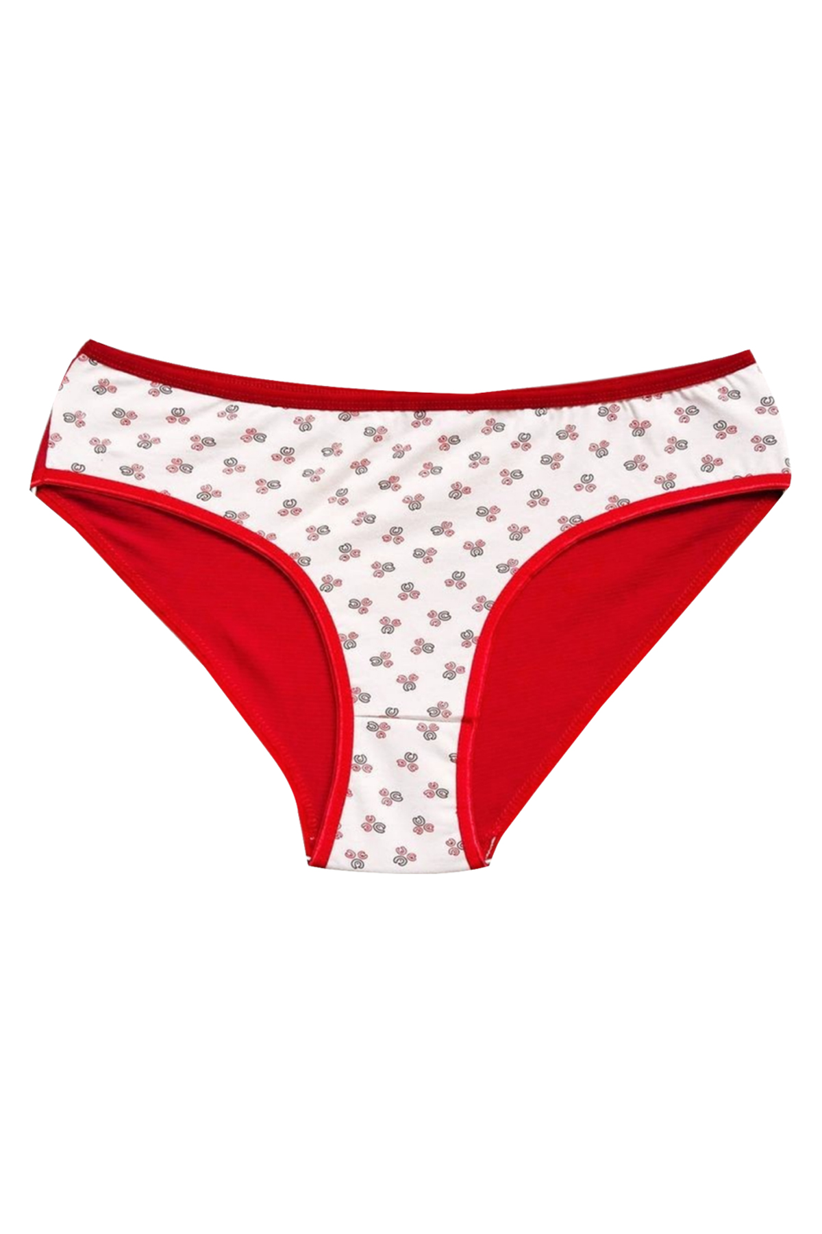 Pamuklu Geniş Kenarlı Likralı Desenli Bato Kadın Külot Desen 6 görsel 1