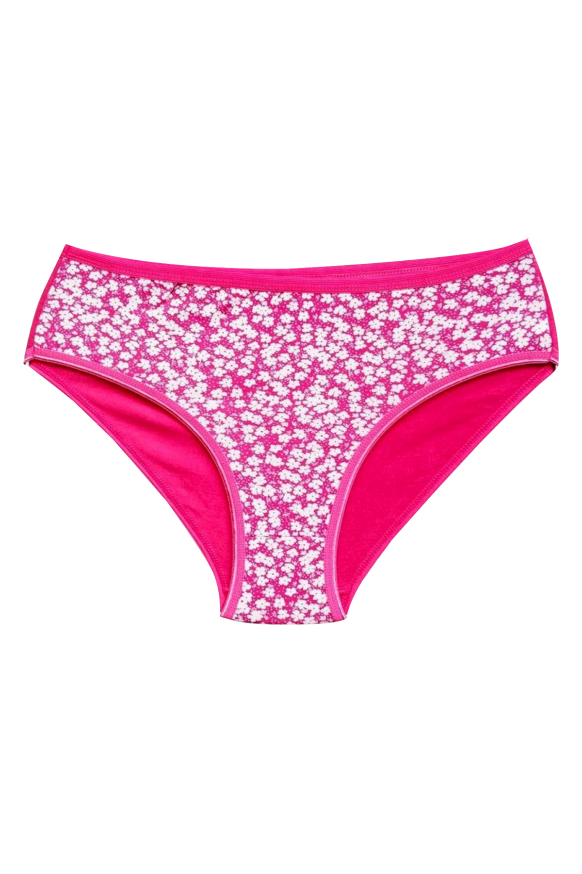 Pamuklu Geniş Kenarlı Likralı Desenli Bato Kadın Külot Desen 7 görsel 1