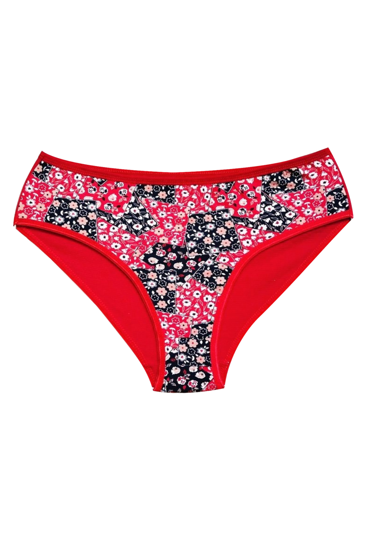 Pamuklu Geniş Kenarlı Likralı Desenli Bato Kadın Külot Desen 10 görsel 1