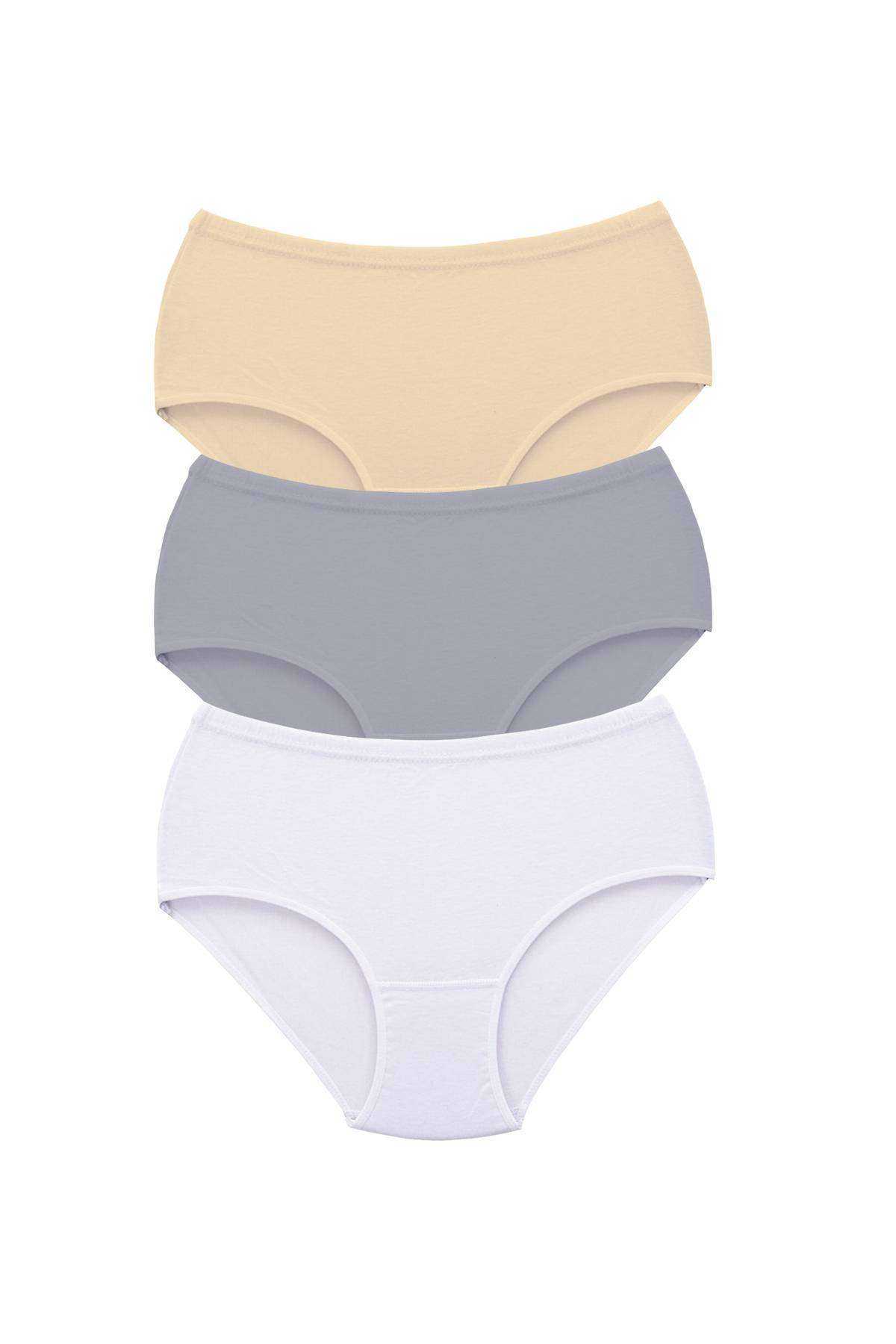 3 Adet Tutku Kadın Yüksek Bel Bato Kalın Lastik Külot