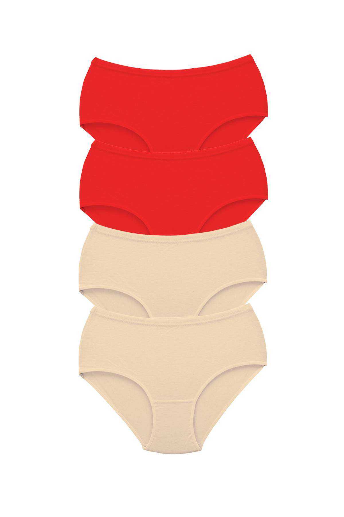 4 Adet Tutku Kadın Yüksek Bel Bato Kalın Lastik Külot S5 görsel 1