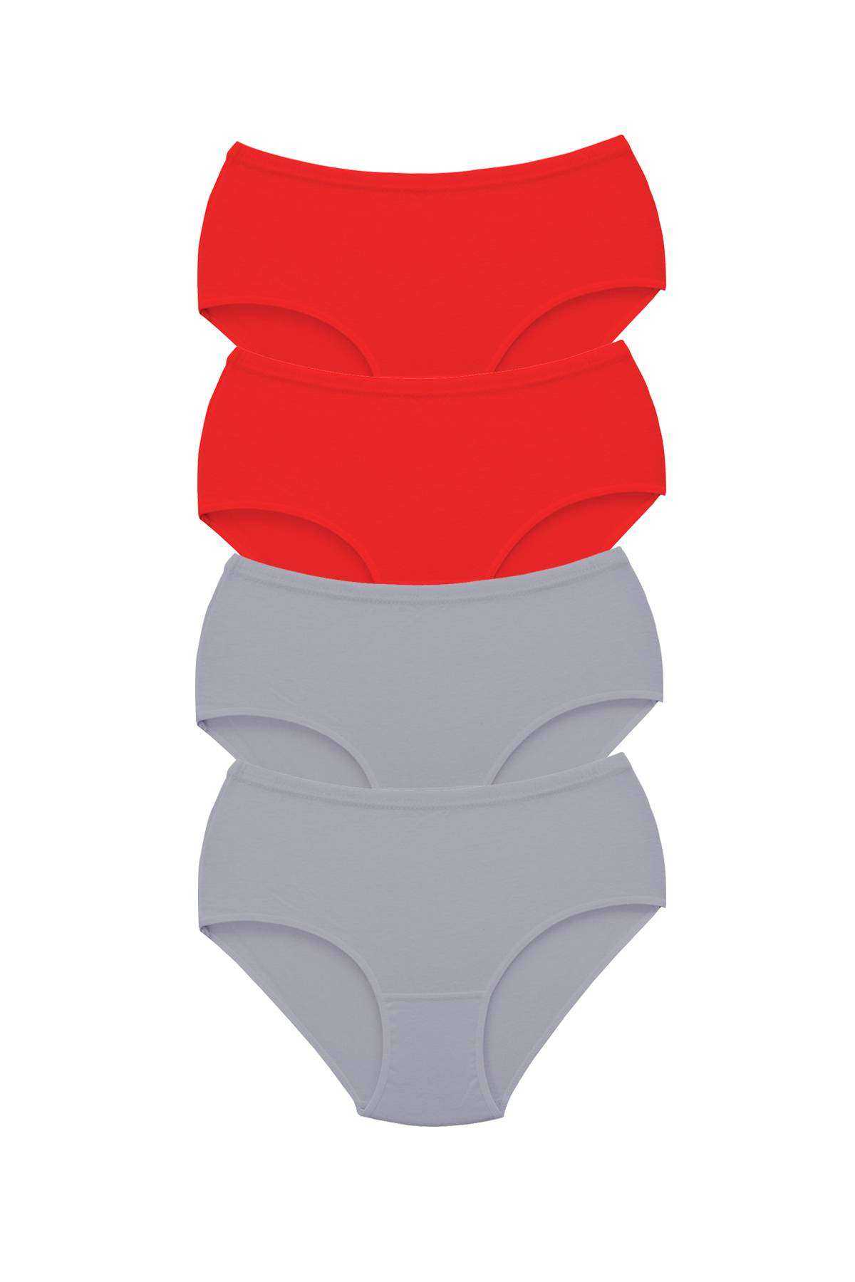 4 Adet Tutku Kadın Yüksek Bel Bato Kalın Lastik Külot S6 görsel 1