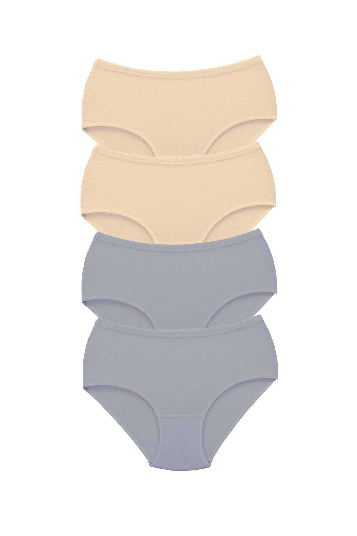 4 Adet Tutku Kadın Yüksek Bel Bato Kalın Lastik Külot S8 görsel 1