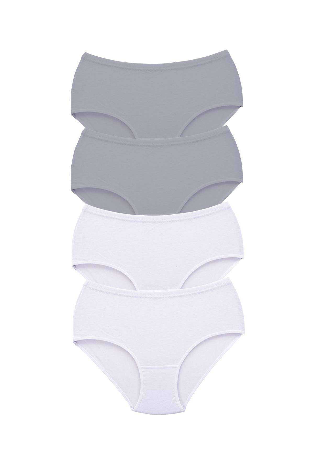 4 Adet Tutku Kadın Yüksek Bel Bato Kalın Lastik Külot