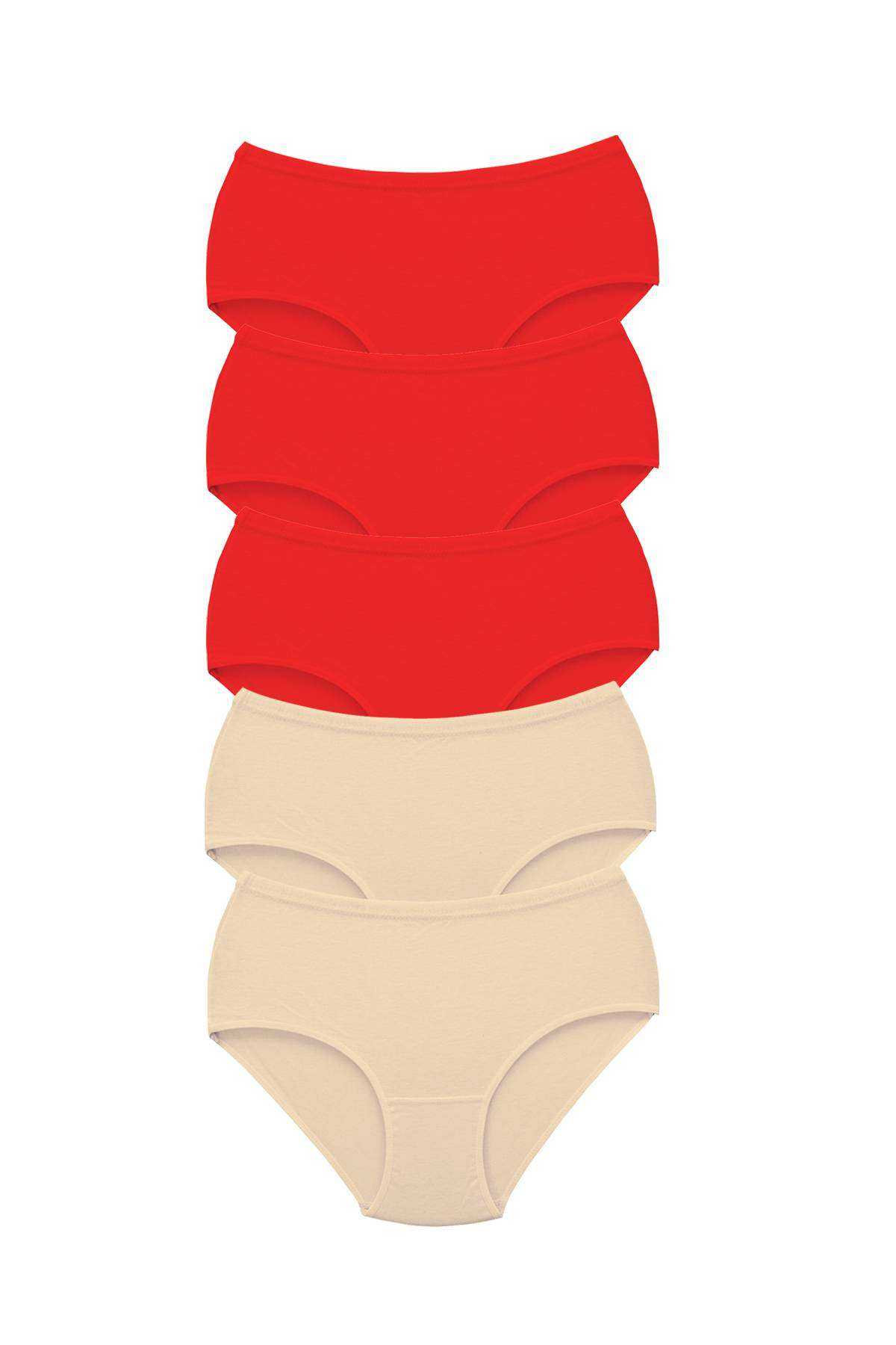 5 Adet Tutku Kadın Yüksek Bel Bato Kalın Lastik Külot S6 görsel 1