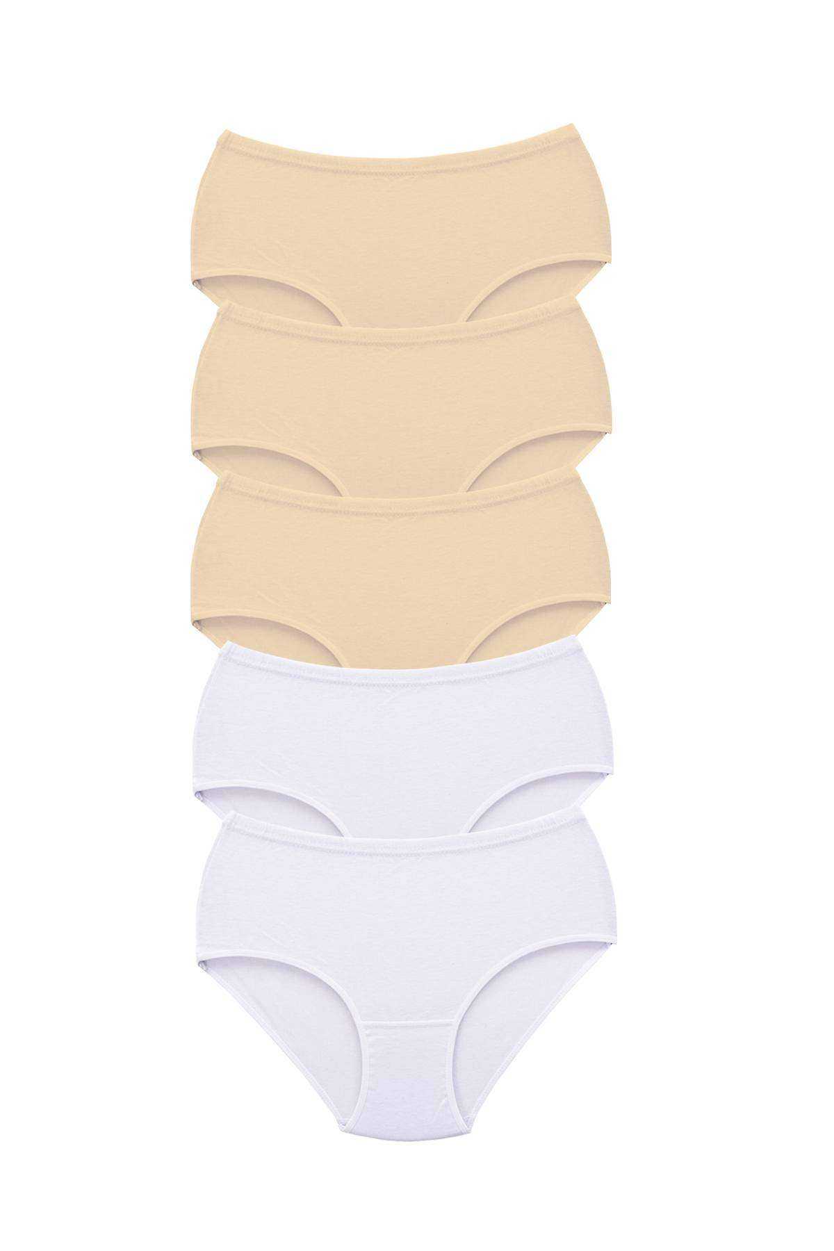 5 Adet Tutku Kadın Yüksek Bel Bato Kalın Lastik Külot