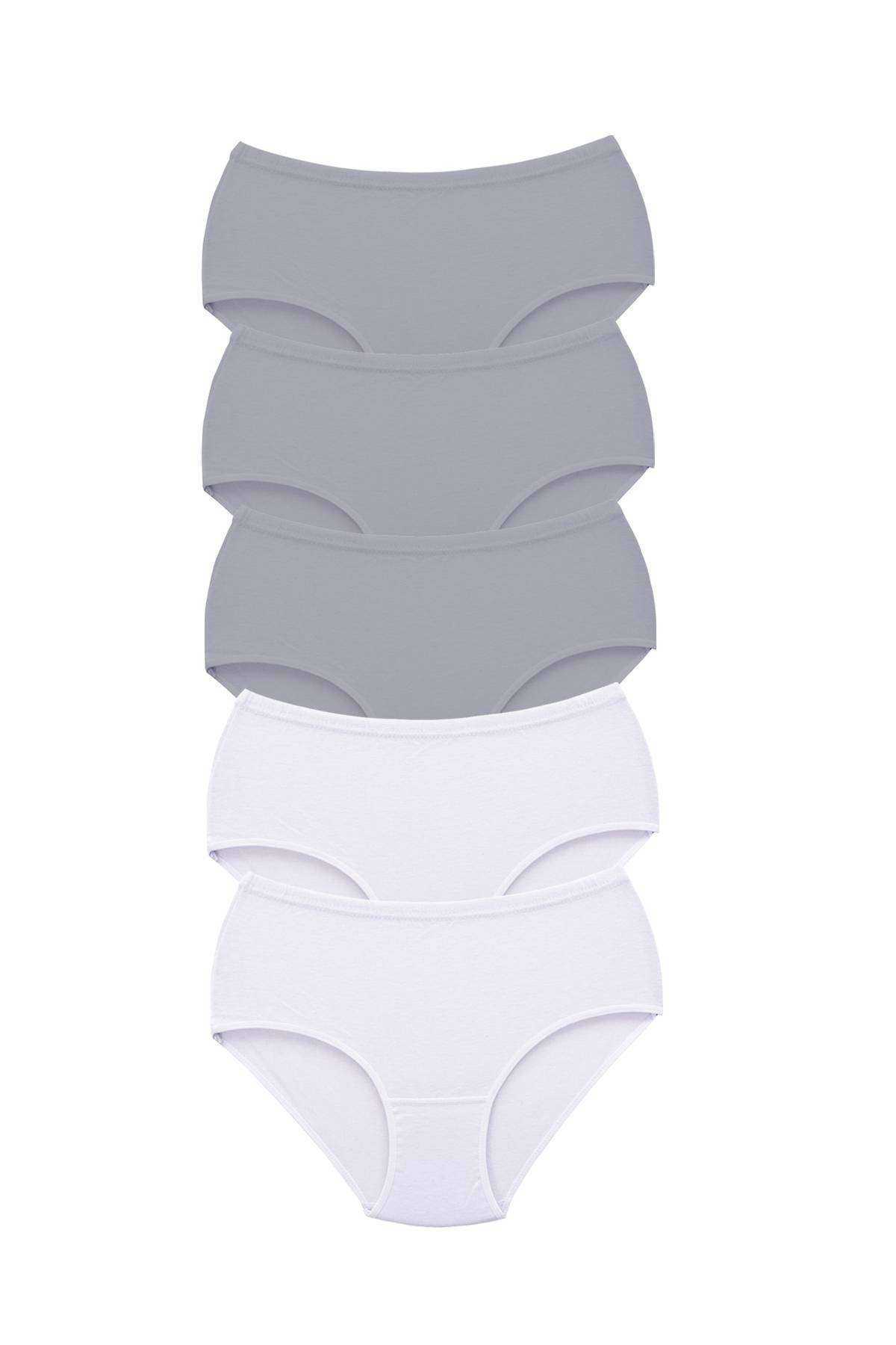 5 Adet Tutku Kadın Yüksek Bel Bato Kalın Lastik Külot