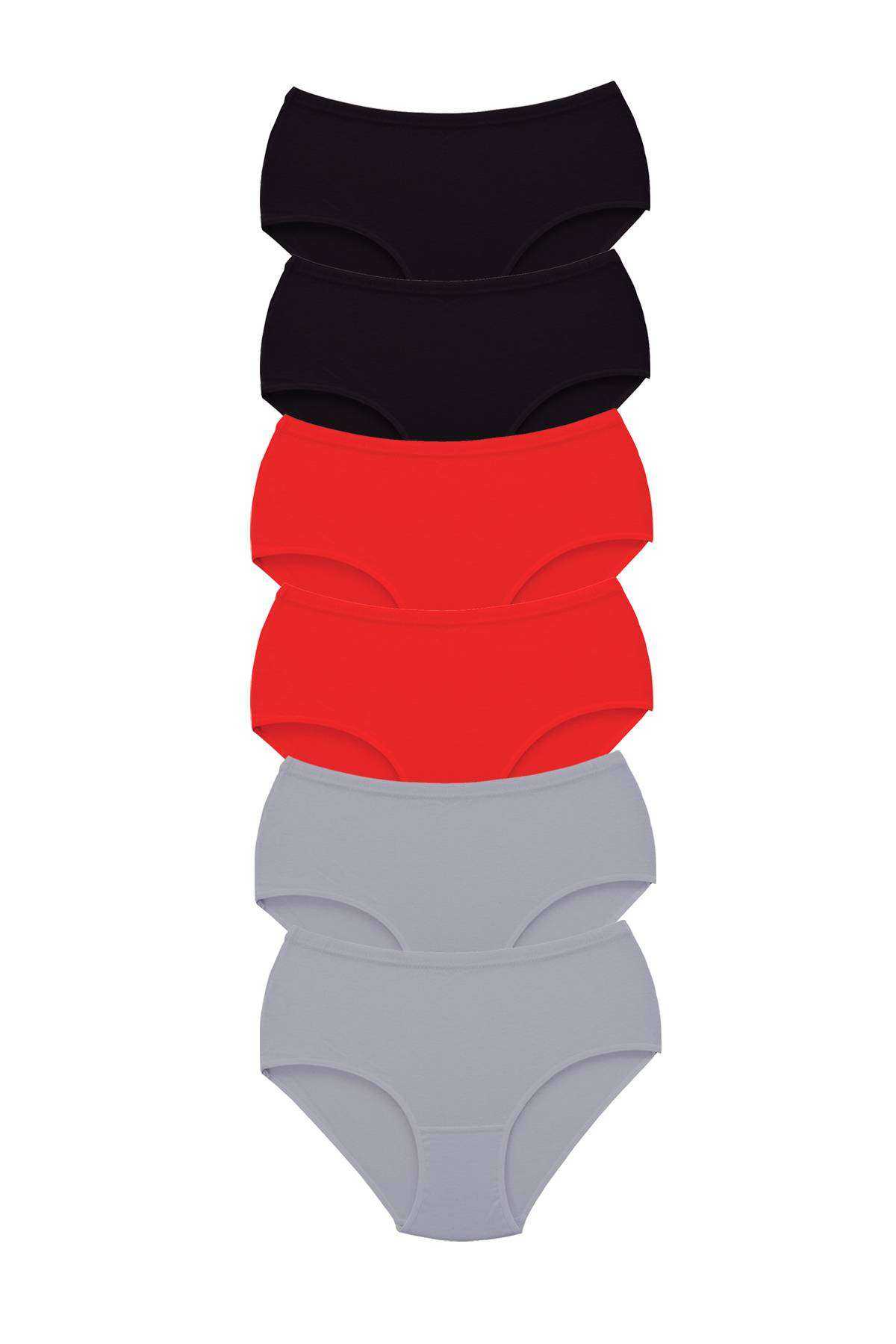 6 Adet Tutku Kadın Yüksek Bel Bato Kalın Lastik Külot