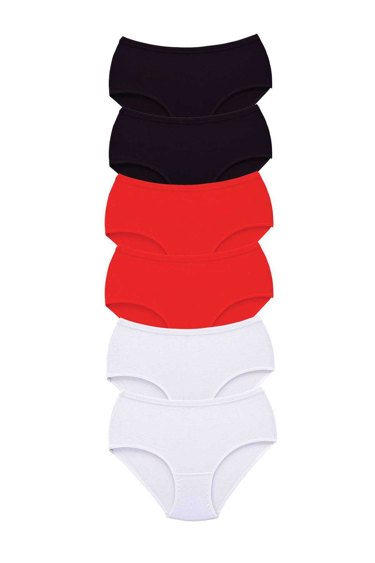 6 Adet Tutku Kadın Yüksek Bel Bato Kalın Lastik Külot