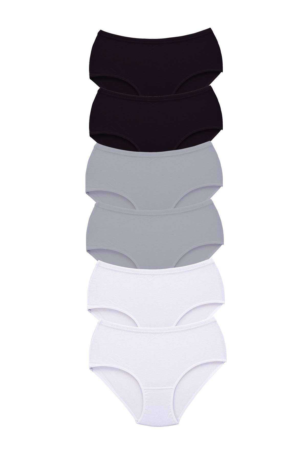 6 Adet Tutku Kadın Yüksek Bel Bato Kalın Lastik Külot
