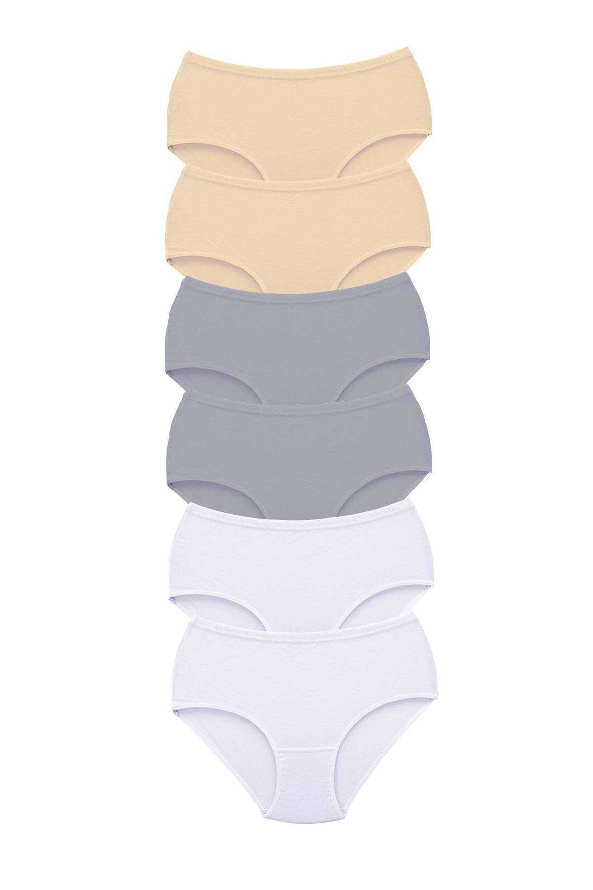 6 Adet Tutku Kadın Yüksek Bel Bato Kalın Lastik Külot