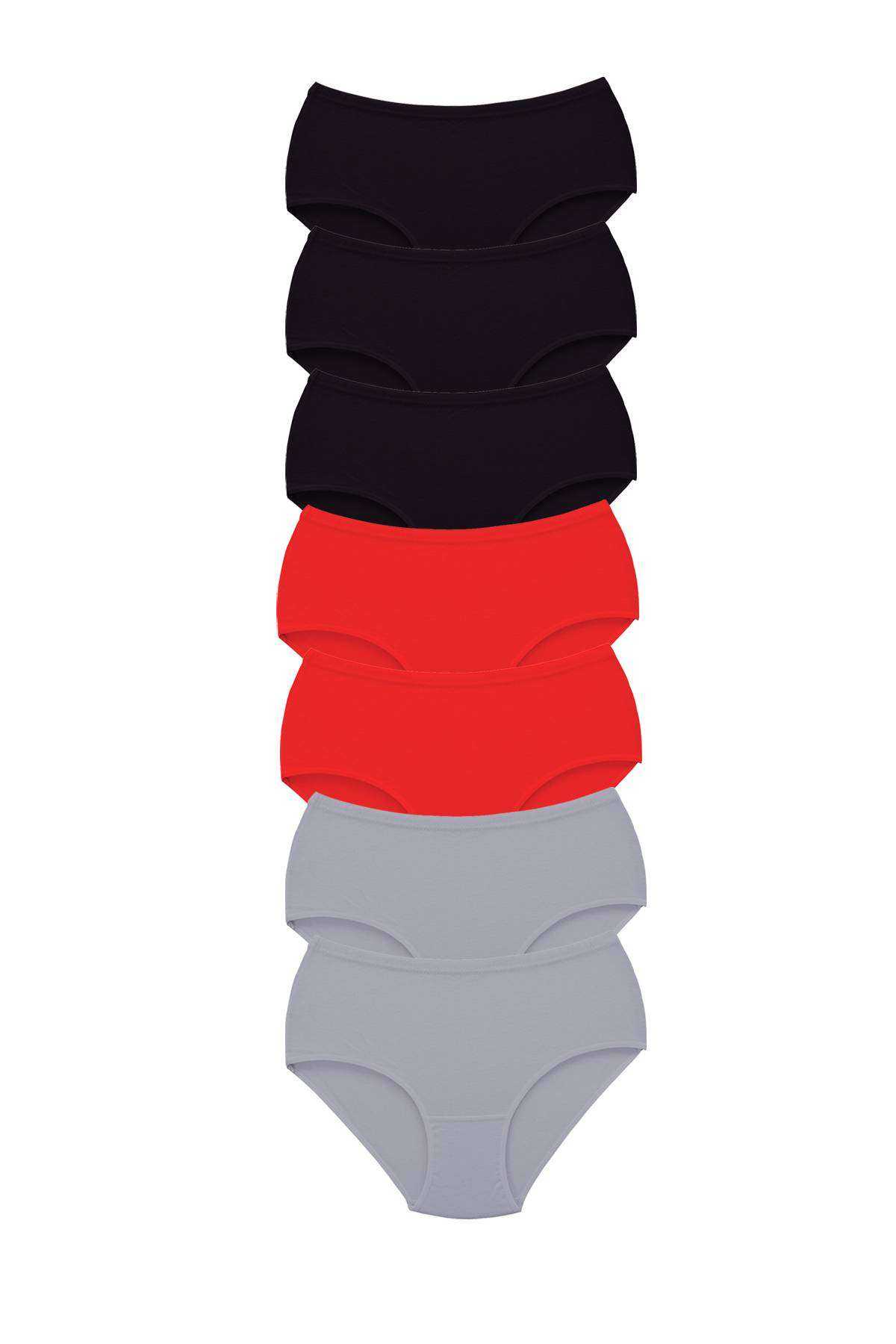 7 Adet Tutku Kadın Yüksek Bel Bato Kalın Lastik Külot