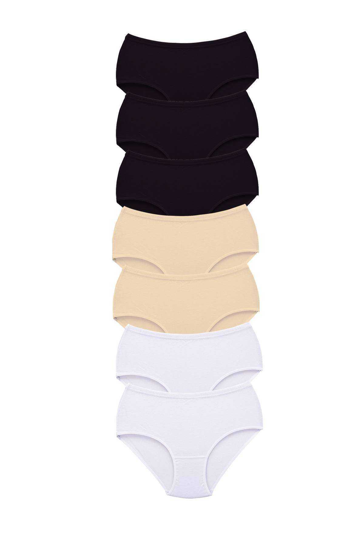 7 Adet Tutku Kadın Yüksek Bel Bato Kalın Lastik Külot