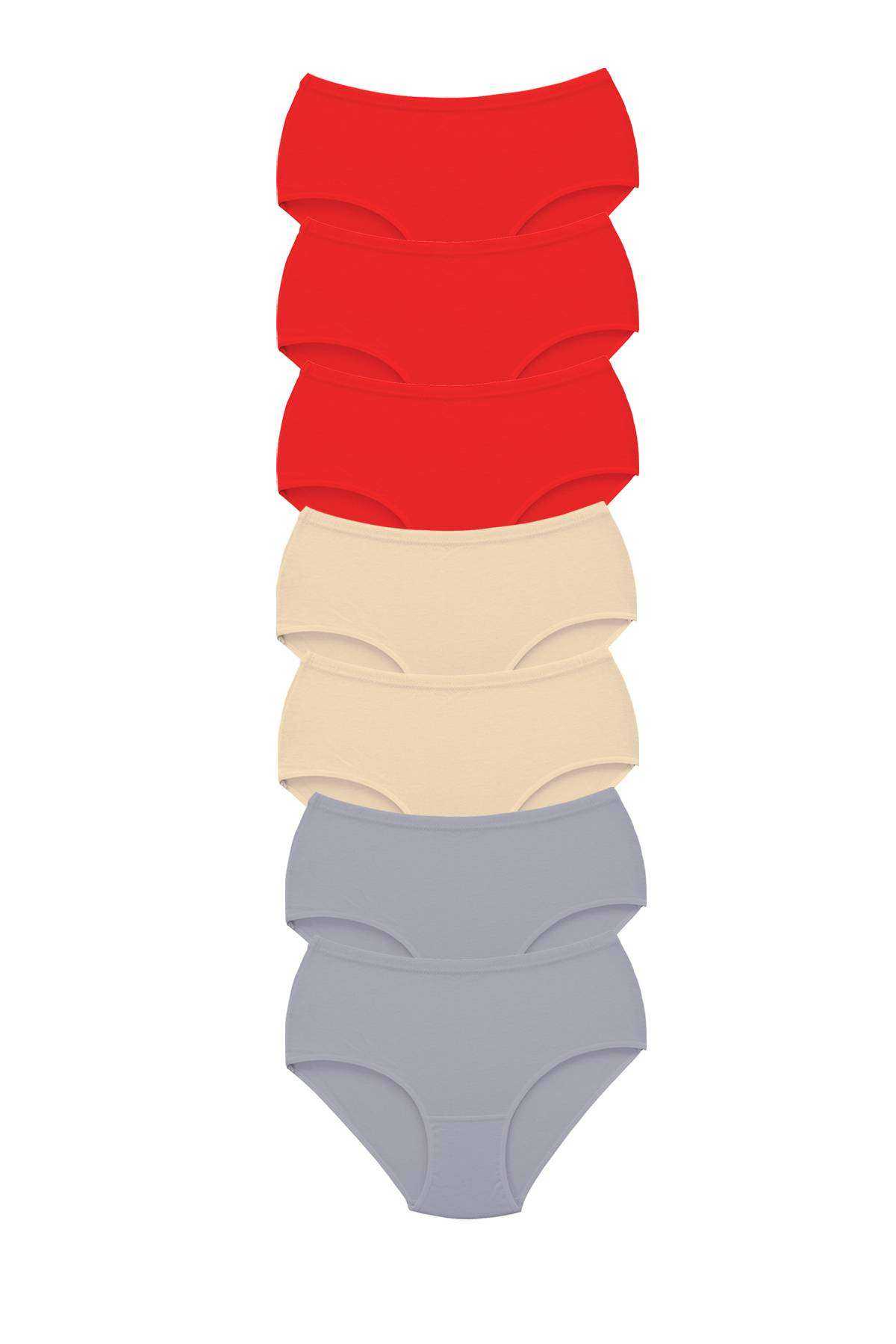 7 Adet Tutku Kadın Yüksek Bel Bato Kalın Lastik Külot