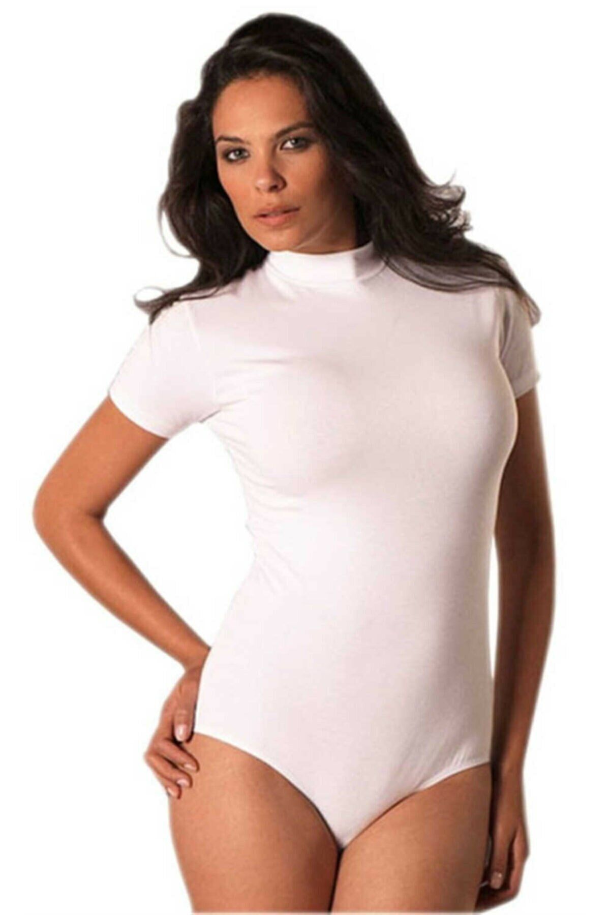 Balıkçı Yaka Kısa Kollu Body 4056 görsel 1