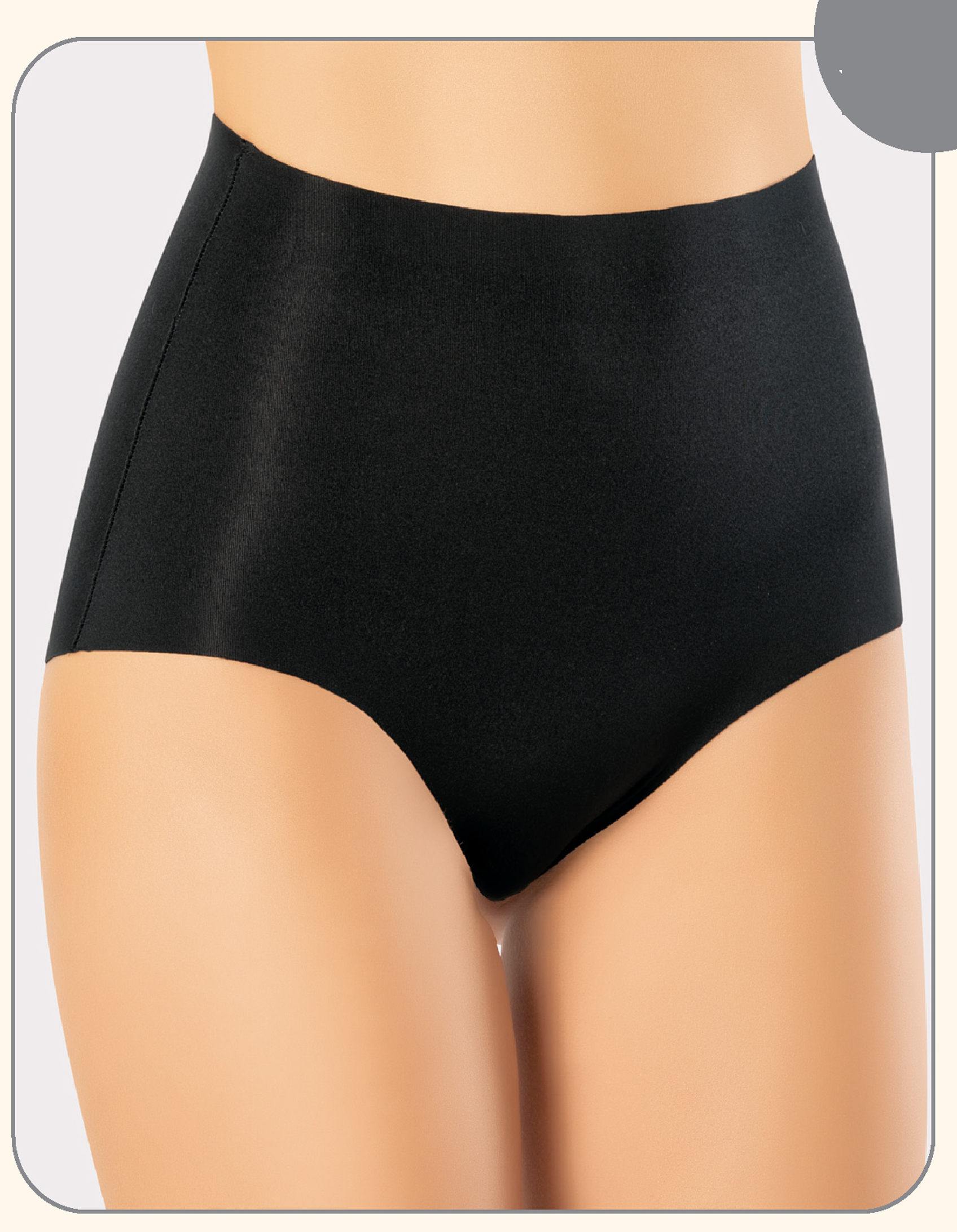 Miss Flex Siyah Lazer Kesim Yüksek Bel Bato Slip 6006 görsel 1