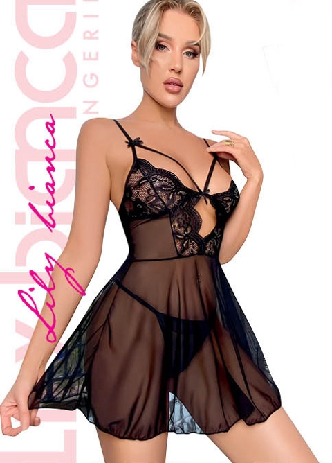 Siyah Fantezi Gecelik Takım 962 görsel 1