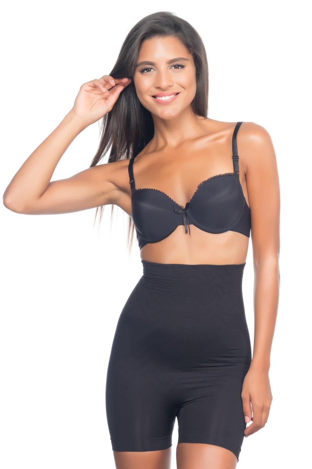 Siyah Mı Emay 2075 Yüksek Bel Desenli Double Kısa Paça Korse görsel 1