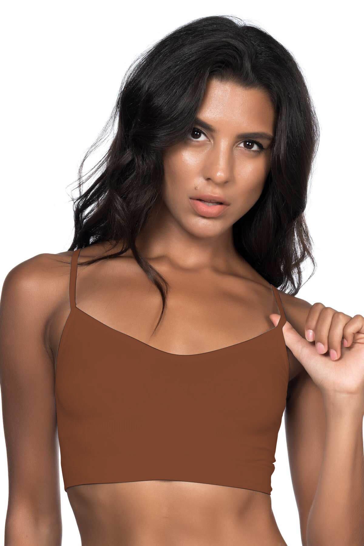 Kahve Mı Emay 4003 Soft İp Askı Büstiyer görsel 1