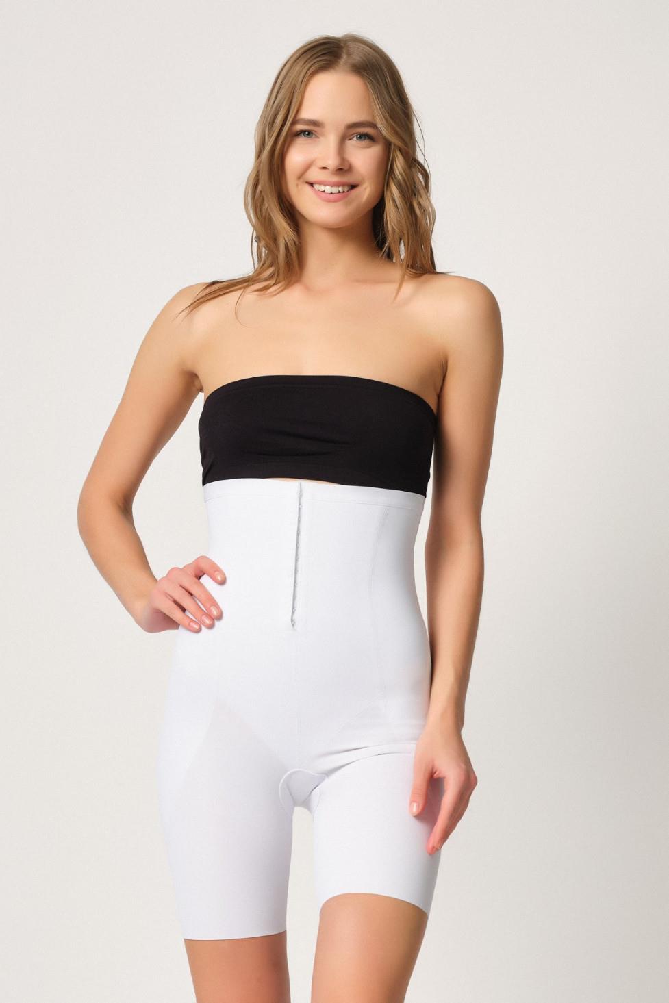 Beyaz Mı Emay 2832 Yüksek Bel Balen Destekli Agraflı Lazer Korse görsel 1