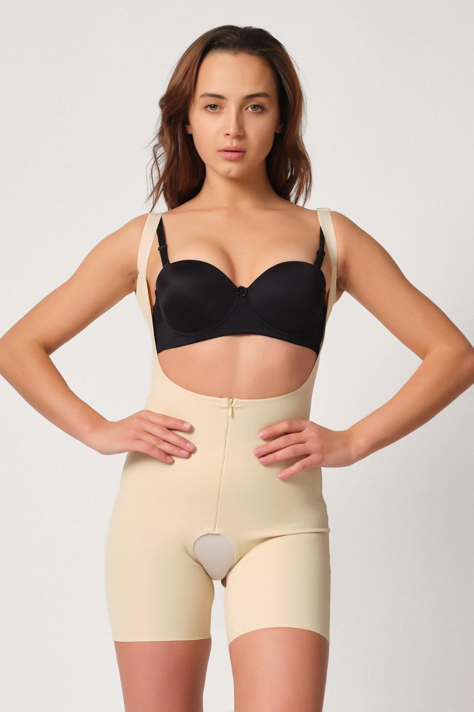 Ten Mı Emay 2834 Göğsü Açık Ferumalı Tül Popo Boy Lazer Korse görsel 1