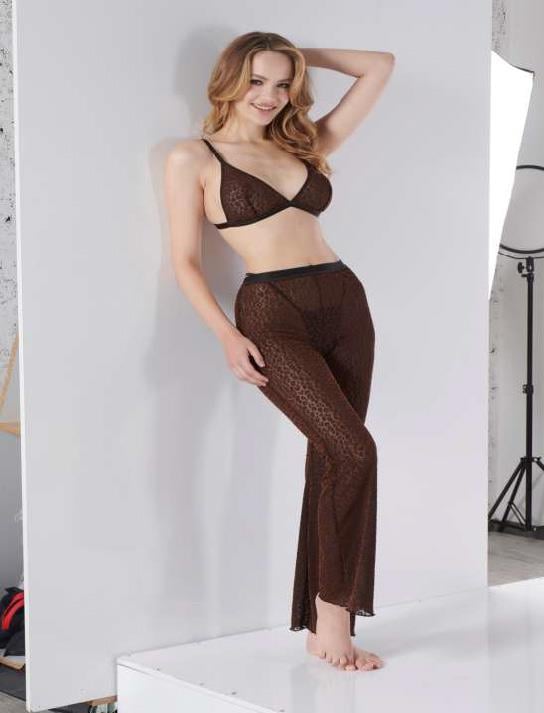 Siyah Transparan Fantezi Sütyen Pijama Takımı görsel 1