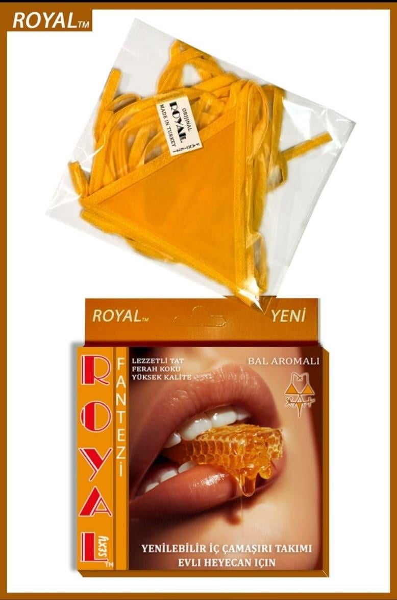 Fantezi Tüketilebilen Yenilebilir Bal Aromalı İç Çamaşırı Takımı görsel 1