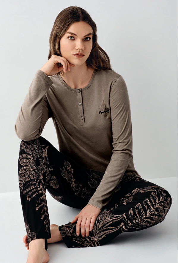 Arnetta 3439-s Kadın Uzun Kol Pijama Takım görsel 1