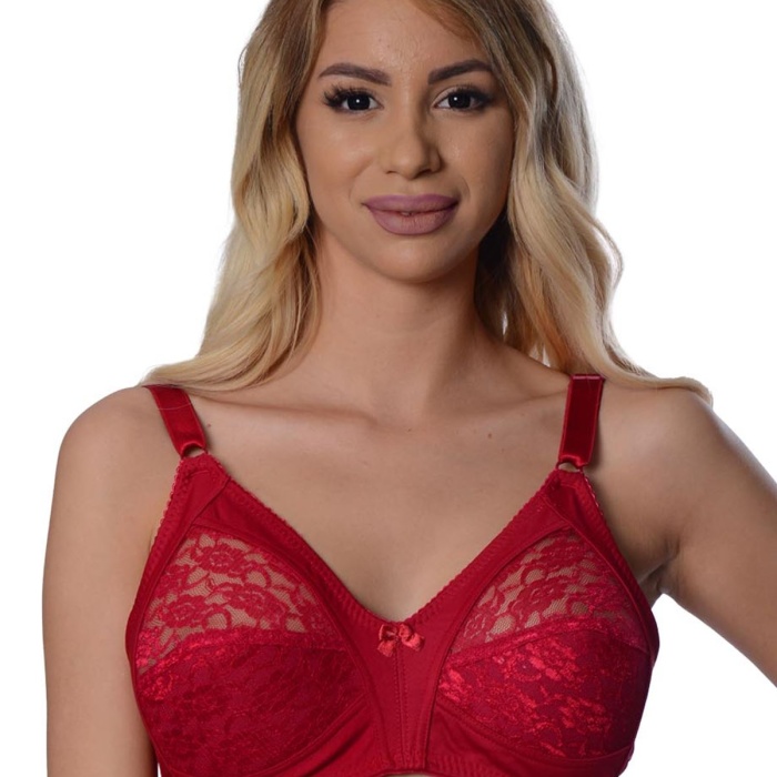 Bordo Dantelli Toparlayıcı Sütyen - 503