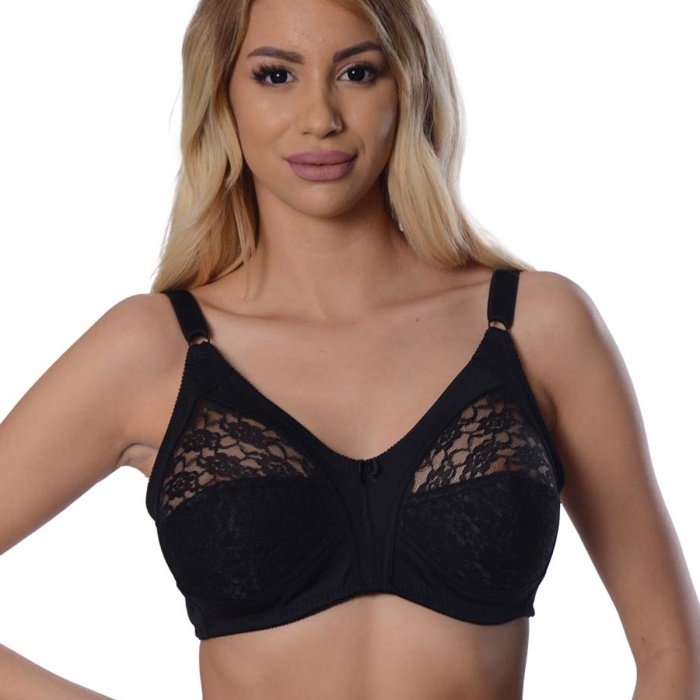 Siyah Dantelli Toparlayıcı Sütyen - 503
